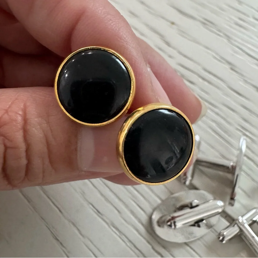 Elegant Silver and Gold Cufflinks Set